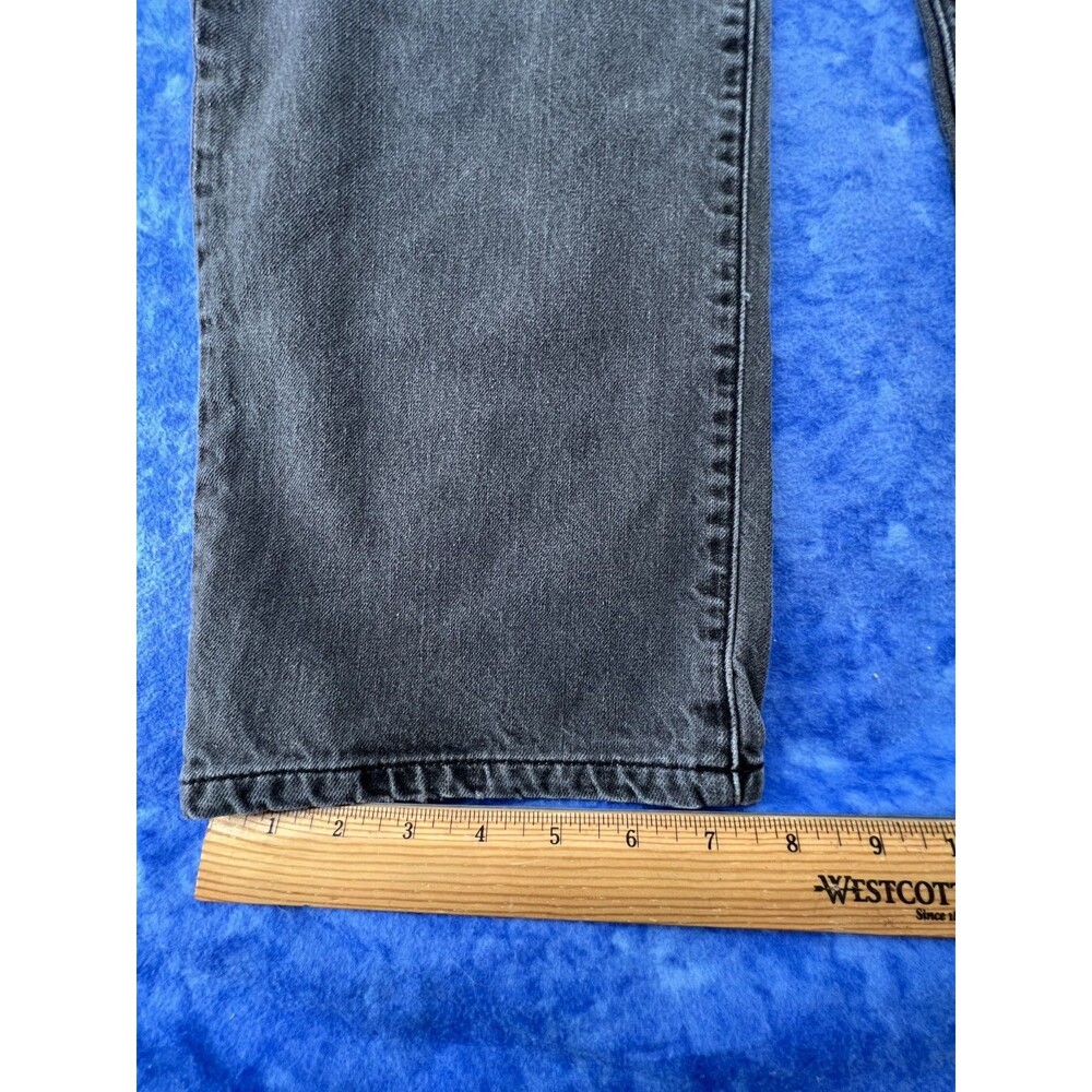 Express Men's Blake Loose Fit Bootcut Jeans 32x32 Black Denim 100% Cotton - Picture 7 of 7